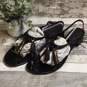 Elie Tahari Black Jelly Sandals Sz 9